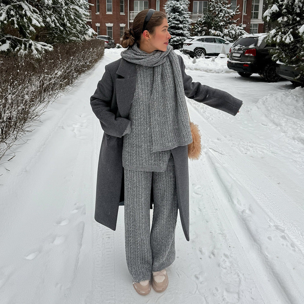 Damen Hochwertiges, gestricktes Lounge-Ensemble EB