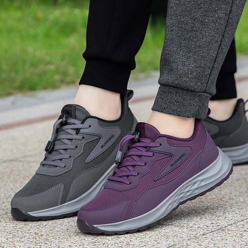 Damen Sportliche Laufschuhe mit flexiblem Schnellschnürsystem und atmungsaktiver Mesh-Oberfläche EB