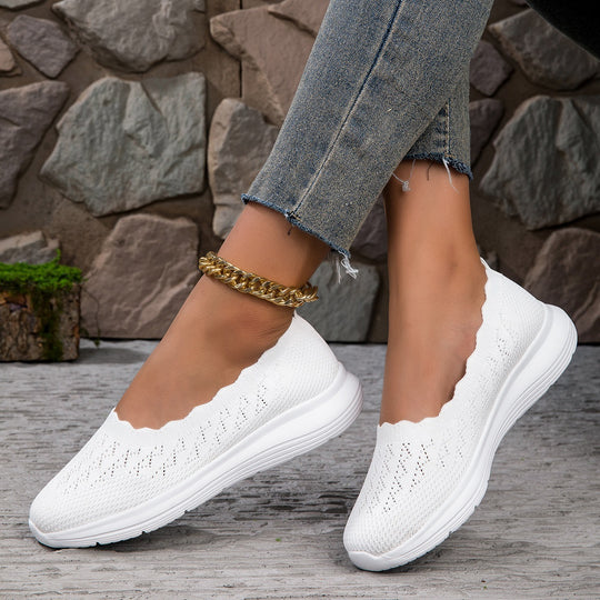 Damen Strick-Sneaker mit flexiblem Design und rutschfester Sohle EB