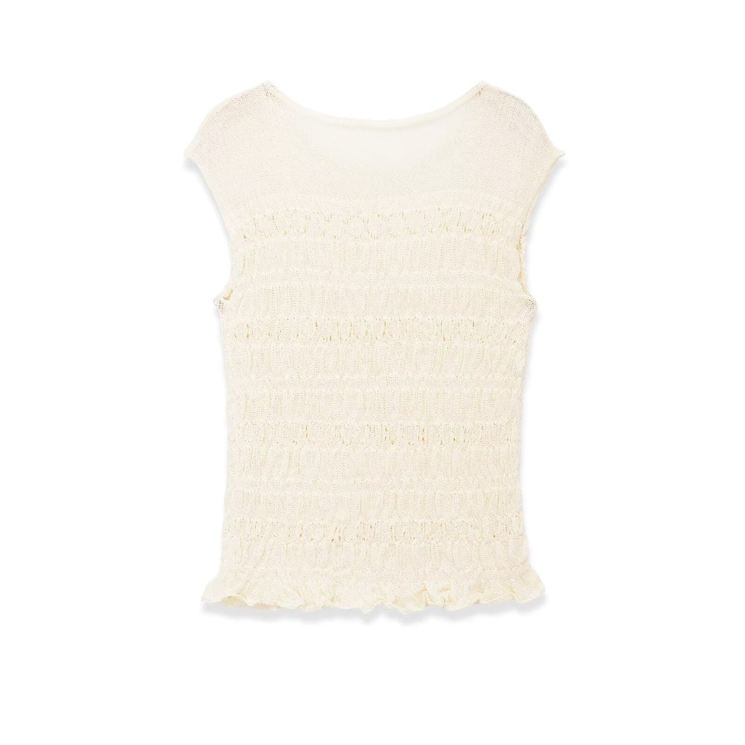 Damen Strickoberteil mit feiner Rippstruktur und lässigem Schnitt EB