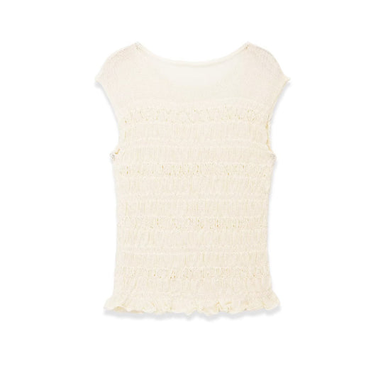 Damen Strickoberteil mit feiner Rippstruktur und lässigem Schnitt EB