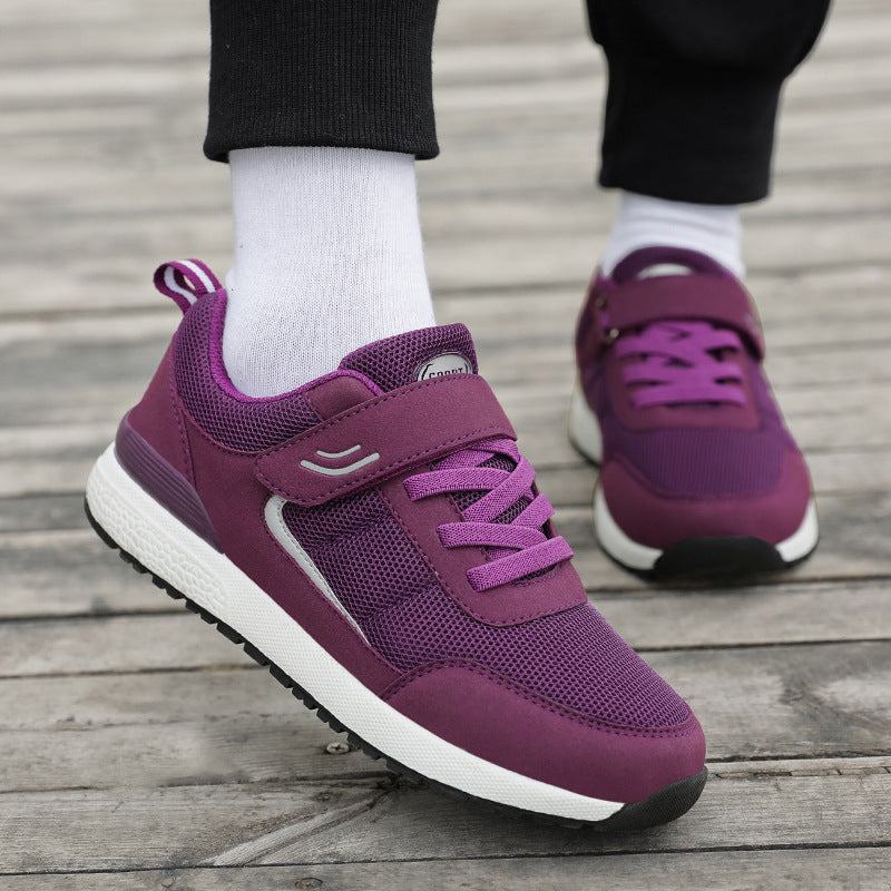 Damen Sportliche Sneaker mit verstellbarem Klettverschluss und atmungsaktiver Netzoberfläche EB