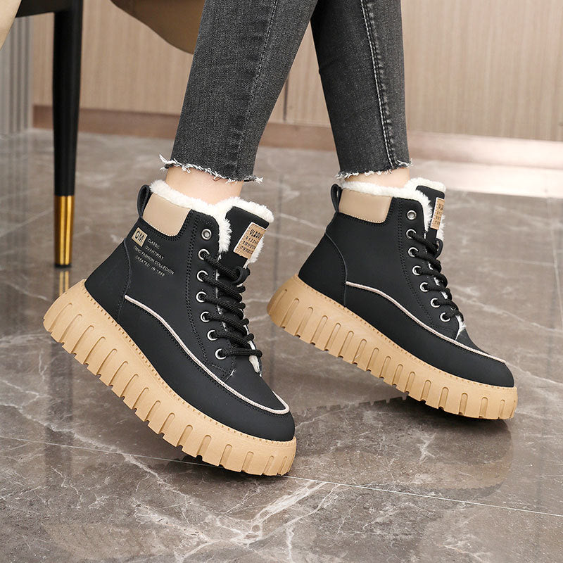 Damen Warme Winterstiefel mit dämpfendem Profil und weichem Innenfutter EB