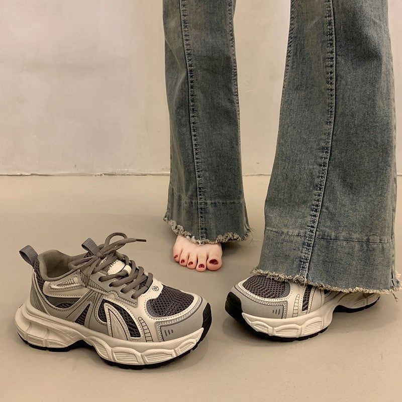 Damen Sportliche Lauf-Sneaker mit atmungsaktiver Mesh-Oberfläche und dämpfender Sohle EB