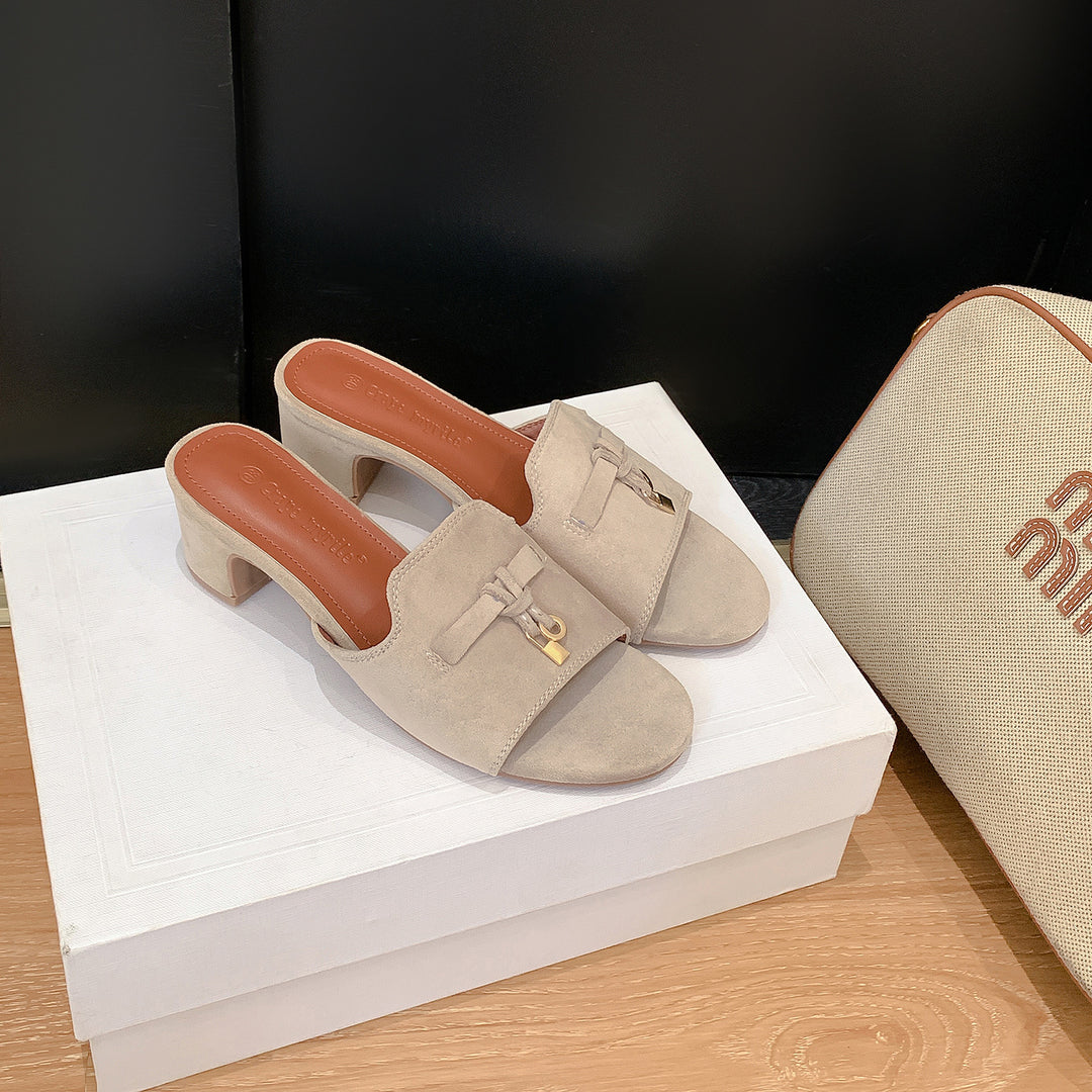 Damen Elegante Mules mit trendigem Schleifenakzent EB