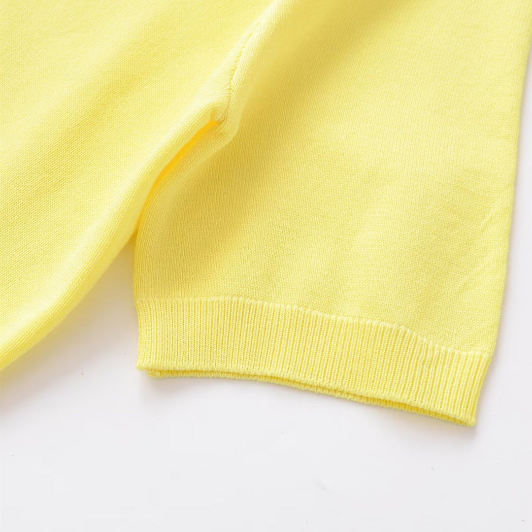 Damen Kurzarm-V-Ausschnitt Pullover EB