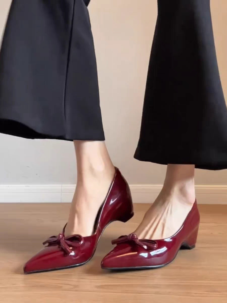 Damen elegante Slingback-Pumps mit feinem Riemchen und komfortablem Blockabsatz EB