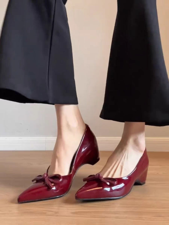 Damen elegante Slingback-Pumps mit feinem Riemchen und komfortablem Blockabsatz EB