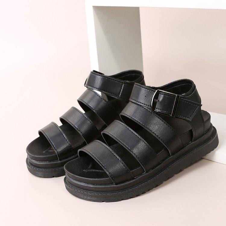 Damen Riemensandalen mit ergonomischem Fußbett und verstellbarem Schnallenverschluss EB