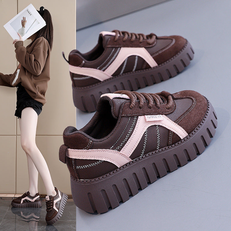 Damen Chunky Sneakers mit modischem Design und dämpfender Sohle EB