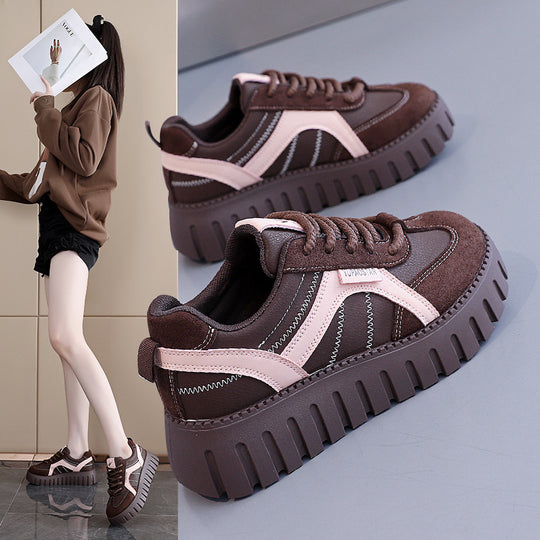 Damen Chunky Sneakers mit modischem Design und dämpfender Sohle EB