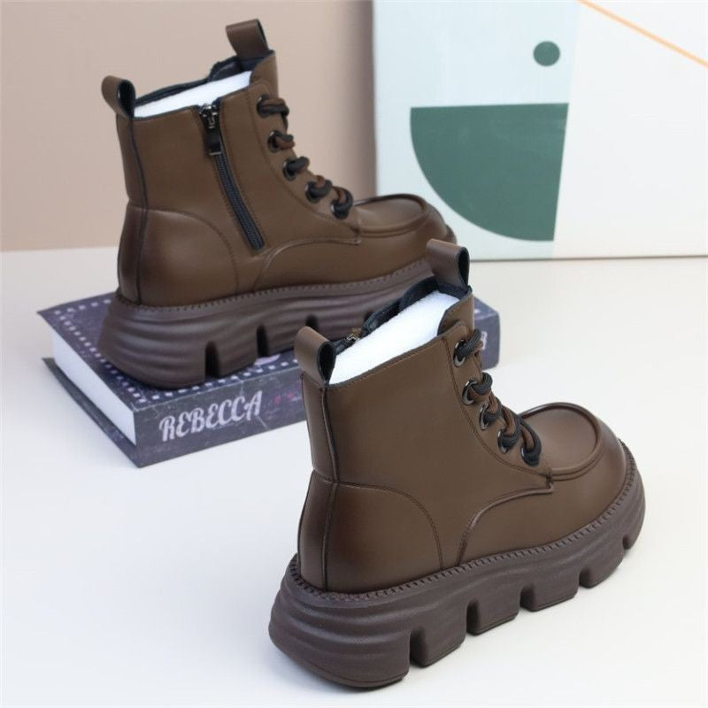 Damen Modische Winterstiefel mit dämpfender Profilsohle und seitlichem Reißverschluss EB