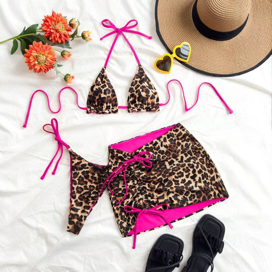 Damen Triangel-Bikini mit Wickelrock EB