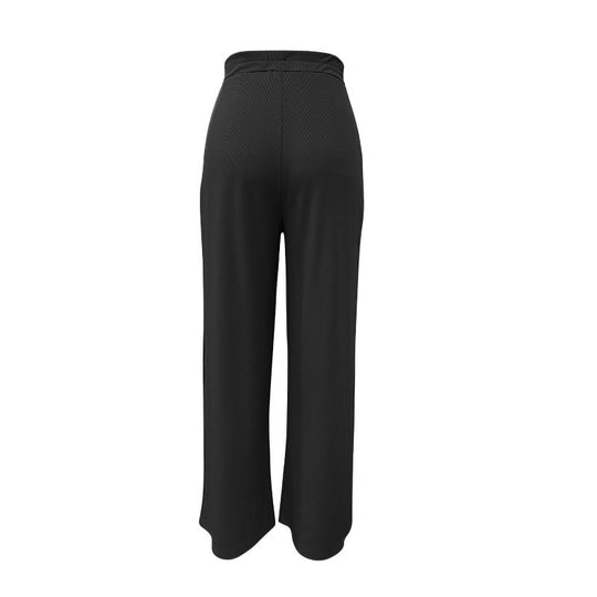 Damen weite Chinohose mit elegantem Faltenwurf und hohem Bund EB