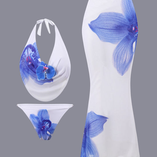 Damen Bikini-Set mit floralem Design und elegantem Wickeloberteil EB