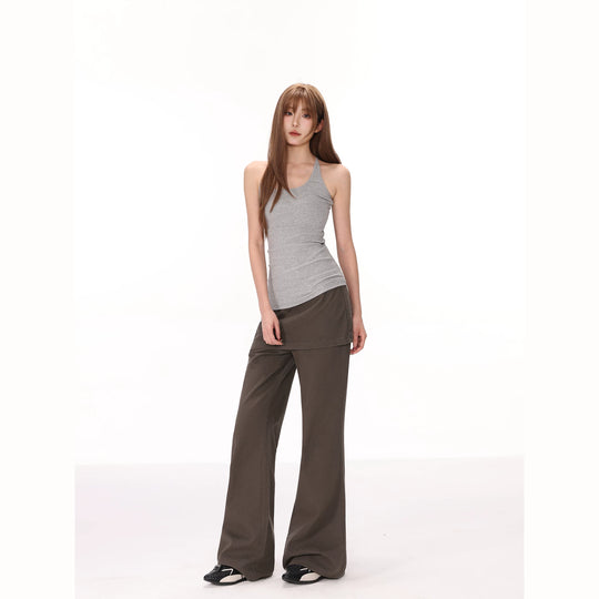Damen nan figurnahes Performance-Tanktop aus Stretchjersey mit Racerback und formender Mittelnaht EB