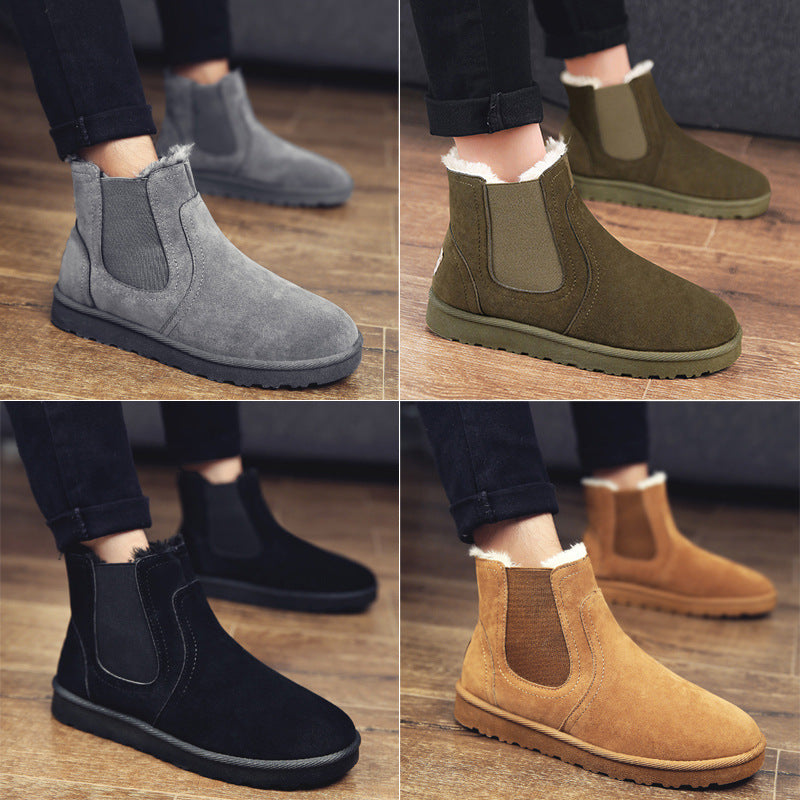 Damen Bequeme Ankle Boots aus Wildleder mit isolierendem Innenfutter EB