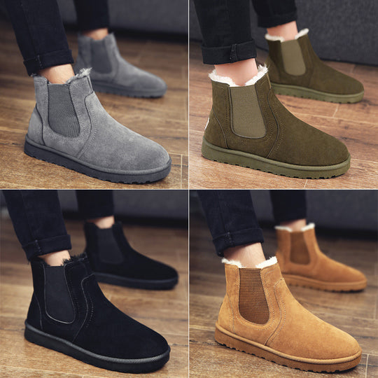 Damen Bequeme Ankle Boots aus Wildleder mit isolierendem Innenfutter EB
