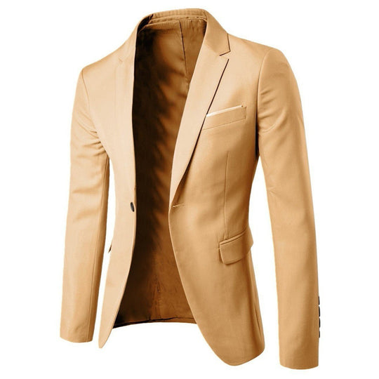 Herren nan taillierter Anzugblazer mit schmalem Revers und Einreiher-Schnitt EB