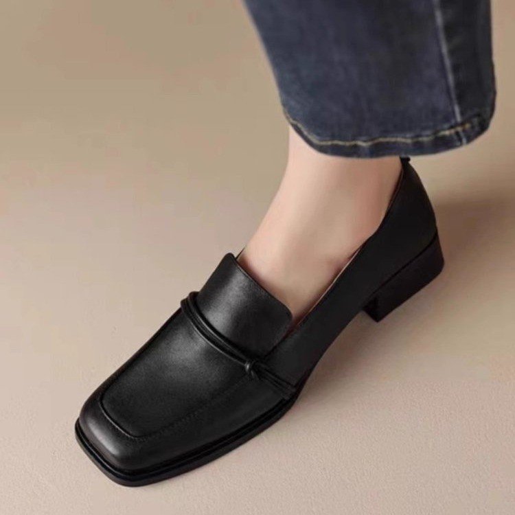 Damen elegante Loafers mit komfortablem Blockabsatz EB
