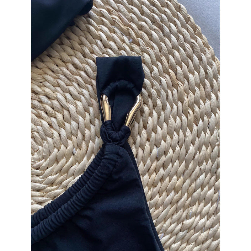 Damen Bandeau-Bikini-Set mit edlem Ringdetail EB