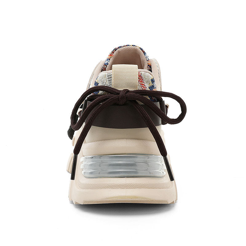 Damen Sportliche Chunky Sneakers mit exklusivem Mustermix und strapazierfähigem Obermaterial EB