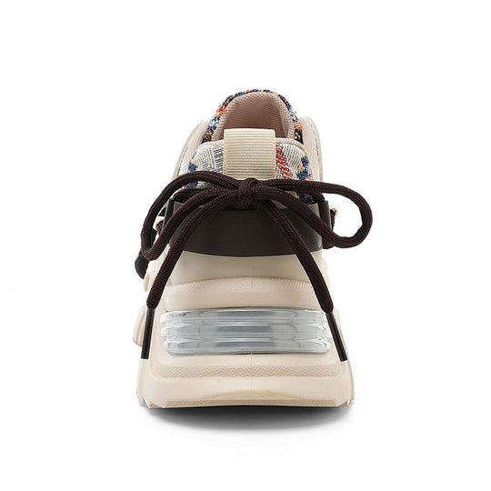 Damen Sportliche Chunky Sneakers mit exklusivem Mustermix und strapazierfähigem Obermaterial EB