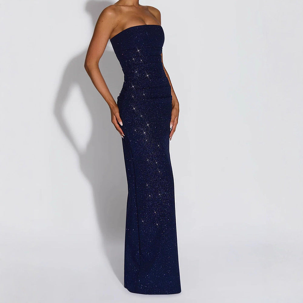 Damen Glamouröses Abendkleid mit schimmernden Details EB