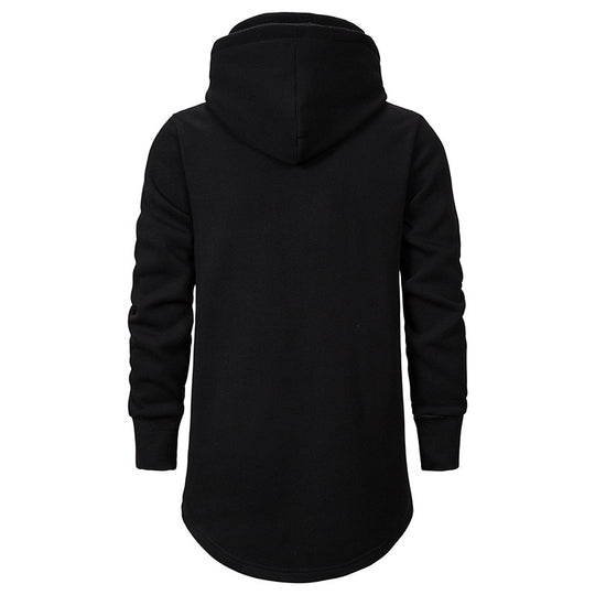 Herren modischer Hoodie mit asymmetrischem Kragen und praktischer Kängurutasche EB