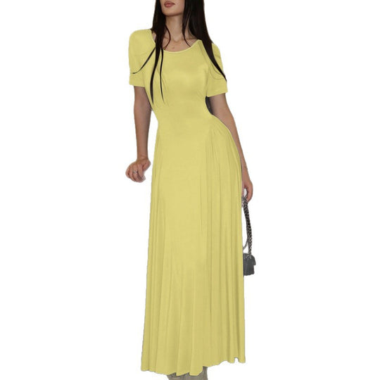 Damen Maxi-Kleid mit elegantem Schnitt und seitlichen Taschen EB