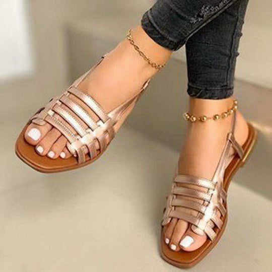 Damen elegante Riemchensandalen mit hochwertigem Schnitt EB