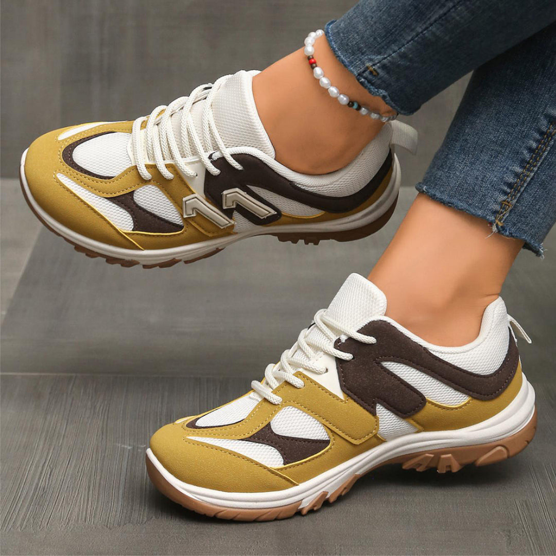Damen Sportliche Freizeitschuhe mit atmungsaktivem Mesh-Obermaterial und dämpfender Sohle EB