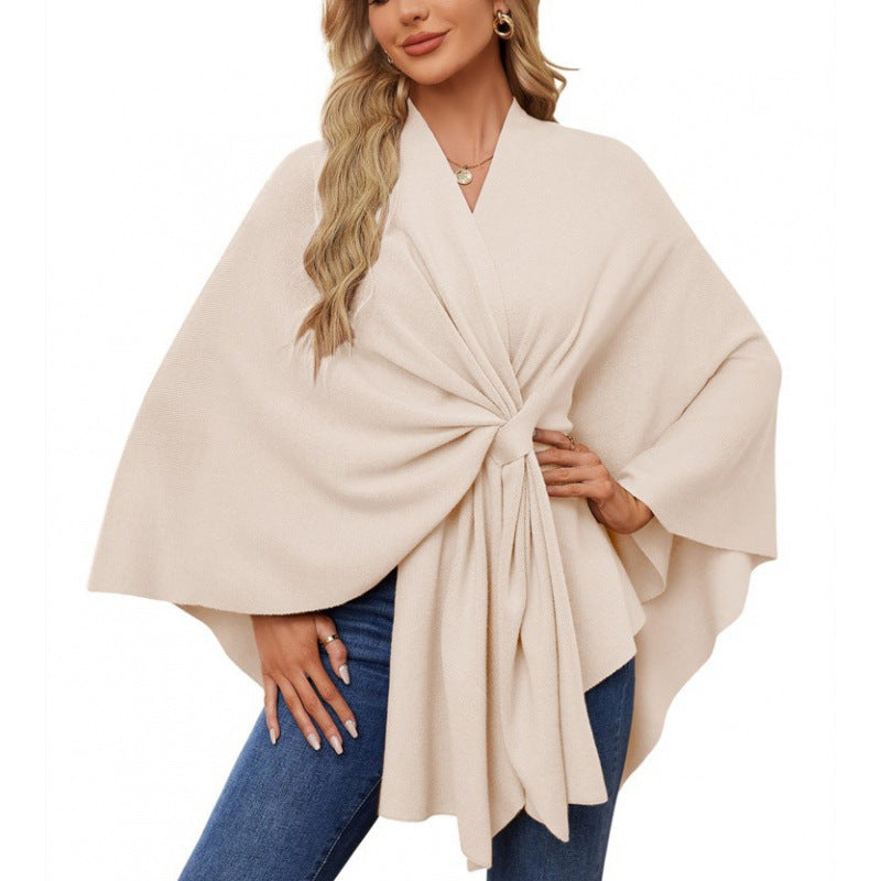 Damen modischer Wickelmantel mit trendigem Design EB