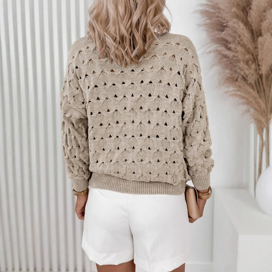 Damen Strickjacke mit luftiger Maschenstruktur und eleganten Knopfdetails EB