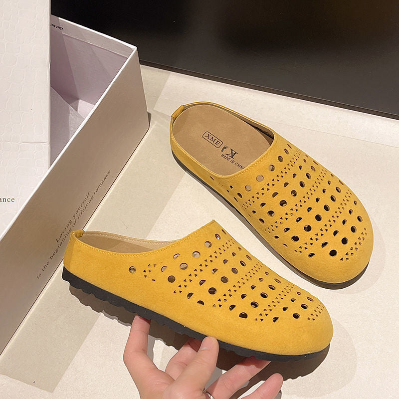 Damen Bequeme Clogs mit luftigen Aussparungen und rutschfester Sohle EB
