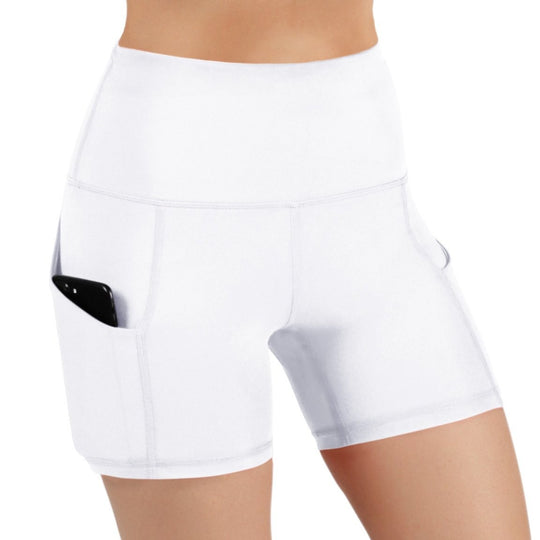 Damen Sportliche Hochtaillierte Shorts EB