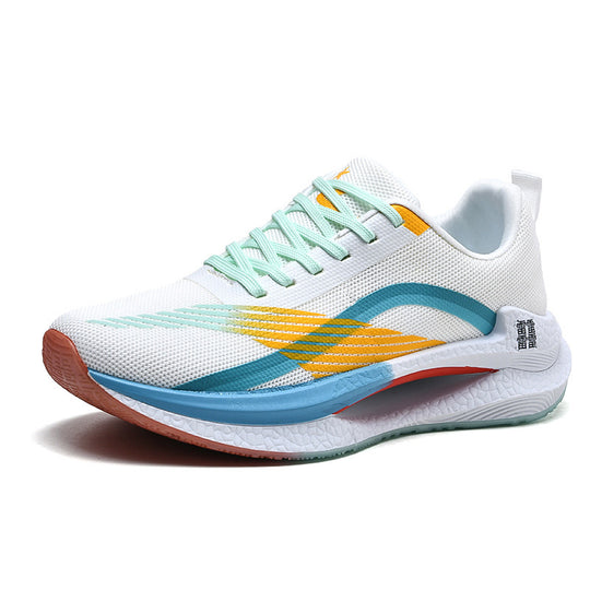Unisex leichte Dämpfungs-Laufschuhe mit atmungsaktivem Mesh-Oberteil, seitlicher Energielaufsohle und Fersen-Zuglasche EB