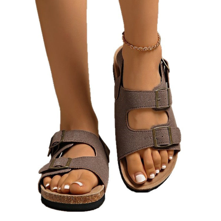 Damen bequeme Sandalen mit verstellbaren Schnallen EB