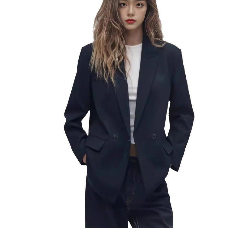 Damen Oversized Blazer mit eleganter Silhouette und dekorativen Knöpfen EB