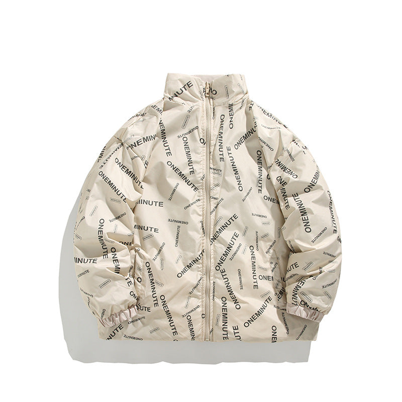 Damen Steppjacke mit modernem Print und hohem Kragen EB
