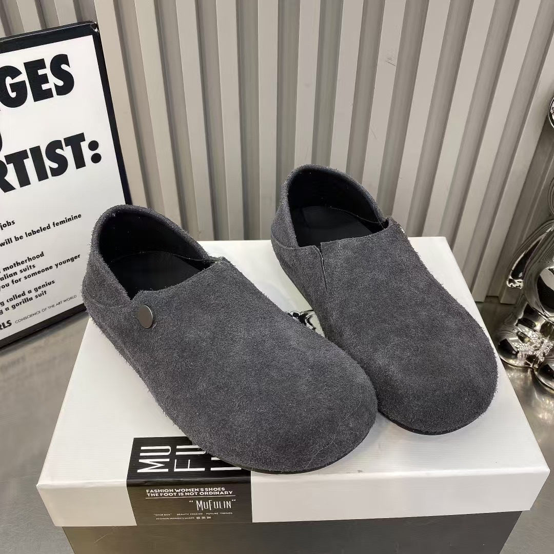 Damen Modische Clogs mit komfortablem Innenfutter und praktischem Druckknopfverschluss EB