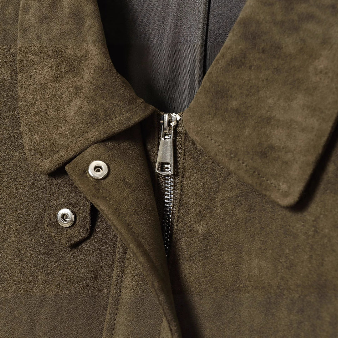 Damen kurz geschnittene Wildlederjacke EB