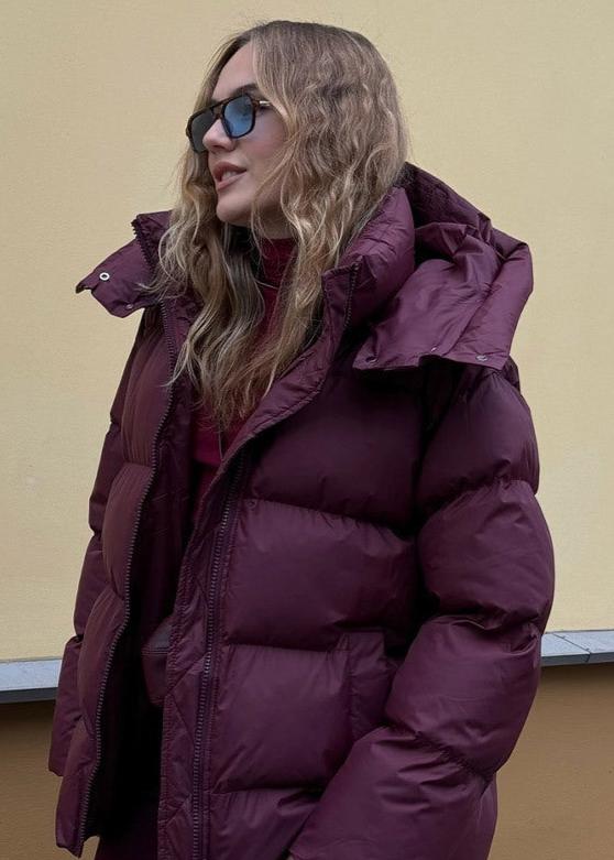 EB | Burgundy Puffer Jacket - Luxe Winter Komfort