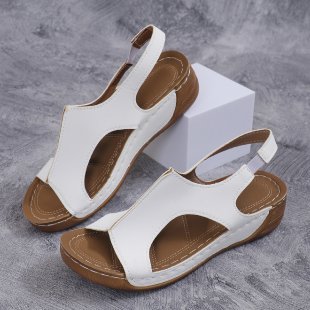 Damen Komfortable Zehentrenner-Sandalen mit elastischem Riemendesign EB