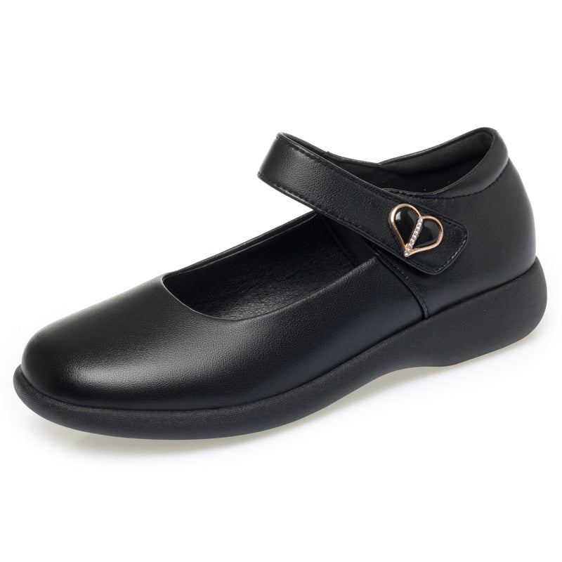 Damen Komfortable Mary Jane Ballerinas mit atmungsaktiven Perforationen und verstellbarem Riemen EB