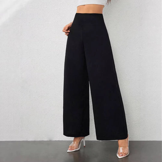 Damen Weite Loungehose aus hochwertigem Material mit elastischem Bund EB
