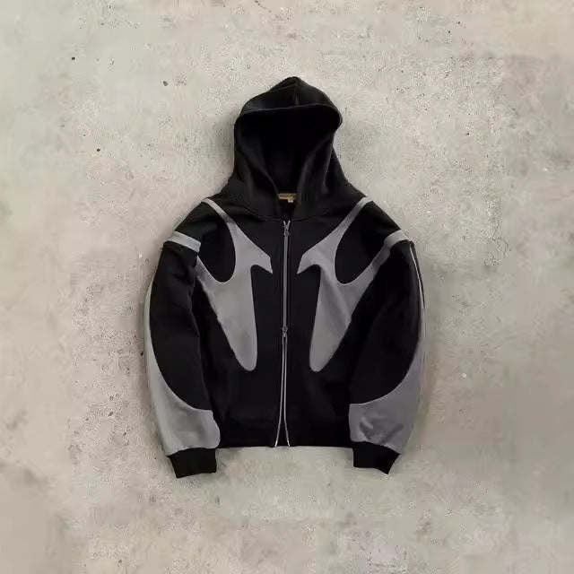 Damen stilvoller Kapuzenpullover mit kontrastierenden Einsätzen EB