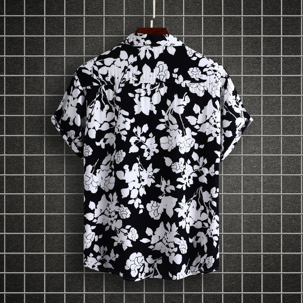 Damen Kurzarmhemd mit floralem Design und lässiger Passform EB