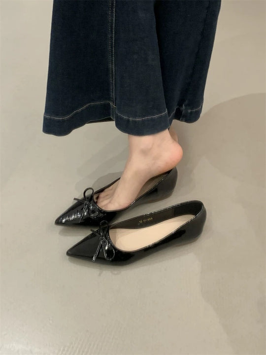 Damen Elegante Ballerinas mit zartem Schleifen-Detail und bequemer Passform EB