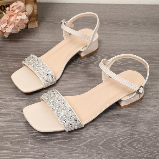 Damen Elegante Sandalen mit geschmücktem Riemen EB